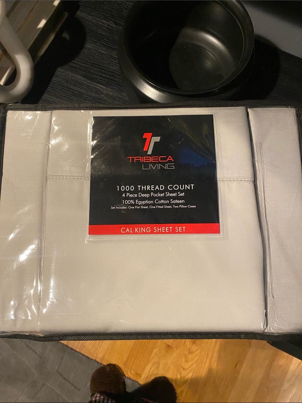 New Tribeca Living Gray/ Taupe 1000 thread count